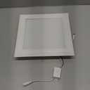 (OD 9.84" / ID 8.66") 15W Square LED Recessed Ceiling Light LED Downlight 130 Watt Equivalent 1400 Lumens 4000K White with Open Trim,1Pack