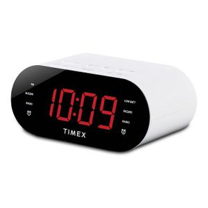 Timex Alarm Clock with FM Radio and USB Charging - White (T232W)