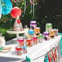 Reallnaive 12 Pcs Paint Cans Art Party Favors Clear Empty Paint Cans with Lids Mini Transparent Plastic Buckets Treats Candy Containers for Crafts DIY Decorparty Supplies, 3.35 x 4.92 Inch