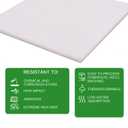 High Density Polyethylene Sheets HDPE Plastic Sheet Board for DIY, Heavy Duty Industry, 1/4" Thick,Size 6" x 24", White Color
