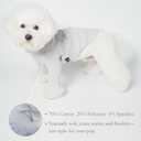 Dog Cotton Basic Shirt, Soft Comfortable Clothes Skin-Friendly Breathable T-Shirt for Small Medium Large Breeds (Grey,L)