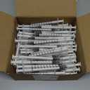 100PCS 1ml 1cc Syringe No Needle Plastic Syringe for Pets Oral, Refilling, Oil or Glue Applicator, Measuring or Transfering Tiny Amount of Liquids, Without Cap