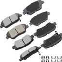 Cciyu D1444 D1445 8pcs Front & Rear Ceramic Brake Pads Kits Fit For Hyundai For Sonata 2011-2015,For Kia For Optima 2013-2016