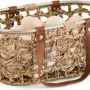 Farmhouse Seagrass Egg Baskets for Collecting Fresh Eggs Handmade Egg Collecting Basket Wicker Oval Storage Basket for Picnic, Harvest, Vegetable