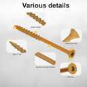 Deck Screws #10 x 2-1/2, T25 Star Torx Drive Flat Head Wood Screws, Tan, 5lb