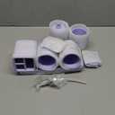 Resin Purple Bathroom Accessories Set 6Pcs - Lotion Soap Dispenser, Toothbrush Holder, Bathroom Tumbler, Qtip Holder & Vanity Tray, Modern Bathroom Countertop Organizer for Home