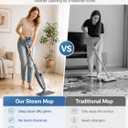 Steam Mop, 14-in-1 Steam Cleaner Floor Cleaning with Upgraded Mop Pads*2