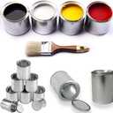 2 Pack Empty Metal Paint Cans with Lids,Paint Storage Containers for Leftover Paint,Empty Pint Paint Cans With Lids for DIY and Paint Storage and More