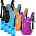4 Pack Hydration Backpack with 2L Water Bladder Lightweight Hydration Backpack Pack for Men Women Hiking Cycling Camping Running Climbing
