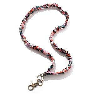 Scrunchie Lanyards for ID Badges and Keys, Cute Teacher Lanyard for Women, Nurses or Cruise, Stretchy Retractable Lanyard