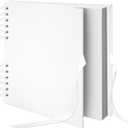 12x12 inch Scrapbook Photo Album DIY Picture Book 80 Pages, Thick Kraft Paper Scrap Book Album with Silk Ribbon Wedding Guest Book Memory Book for Baby, Family, Travel (White)