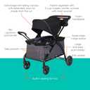 Baby Trend Tour LTE 2-in-1 Stroller Wagon, Gravity Black