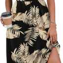 WIHOLL Summer Dresses for Women Flowy Casual Midi Dress Beach Vacation Sundresses with Pockets (XL)
