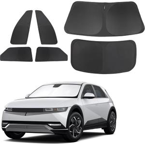 TINGLU Window Shades for Hyundai Ioniq 5 2022-2025 2026 Accessorie Car Side Full Windows Rear Triangular Windshield Sun Shade Sun UV Rays & Privacy Protection for Camping,Napping,and Relaxing 6PCS