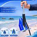 SandShark Premium Fluke Anchor-Retractable Shaft Easy Storage-Aluminum Pontoon Boat Anchor, Jet Ski Anchor. Boats<30 ft. Sand Anchor for Boat, Boat Anchor.