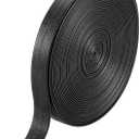 uxcell 5 Yard 10mm PU Faux Leather Strips, Fold Over Leather Strap Roll Double Sided Faux Supplies for DIY Craft Projects, Black