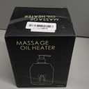 Massage Oil Warmer Heater with Dual 8.5oz Massage Oil Bottles & Funnel, Adjustable Temp (86149F) & Timer (0.524H), Compact & Quiet Heated Lotion Warmer Dispenser for Spa, Salon, Home Use (Black)