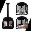 Cat Carrying Case - Pet Carrier Airline Approved, Protable and Breathable Pet Travel Carrier Removable Fleece Pad, Collapsible Cat Carrier Dog Carrier for Medium Cats Small Cats Dogs (X-Large, Black)