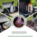 Charcoal Chimney, Charcoal Chimney Starter Coal Burner,Grill Chimney Charcoal Starter Tools Set of 4 Pieces Include Fire Gloves, BBQ Fan Air Blower, Charcoal Scoop for Grill Fireplace Accessories