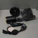 Hair Dryer, 150000RPM Ionic Blow Dryer - Fast Drying, Low Noise, Foldable Portable with Diffuser and Nozzle, Compact Mini for Women and Men, Home and Travel - Black