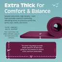 Retrospec Solana Yoga Mat 1" Thick w/Nylon Strap for Men & Women - Non Slip Exercise Mat for Home Yoga, Pilates, Stretching, Floor & Fitness Workouts