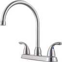 Pfister Pfirst Series Kitchen Sink Faucet, 2-Handle, High Arc, 3-Hole, Stainless Steel Finish, G136200S (1.75 GALLONS PER MINUTE)