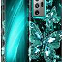 Miqala for Galaxy Note 20 Ultra Case,Glow in The Dark Three Layer Heavy Duty Shockproof Full Body Protection Hard Plastic Bumper+Soft Silicone Protective Case for Samsung Galaxy Note 20 Ultra,GreenBla