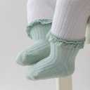 DRESHOW BQUBO Baby Girls Toddler Anti Slip Socks - Cute Frilly Ruffle Grip Ankle Socks for Infant Toddler,Size: 0-6 Months