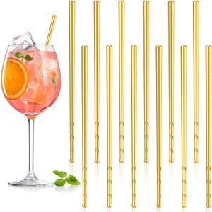 12 Pcs Baseball Bat Cocktail Stirrers Metal Coffee Beverage Stirrer 4.8 Inch Baseball Party Supplies Sports Party and Outing Decoration for Fans(Gold)