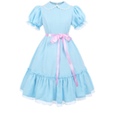 LTAKK Women Grady Twins Costume Creepy Doll Twins Dresses Adult Scary Halloween Cosplay, M