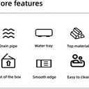 Kitchen Sink Organizer  Durable 304 Stainless Steel Sponge & Brush Holder with High Brush Section Multi-Purpose Sink Caddy for Countertops & Storage (Black) (Blak)