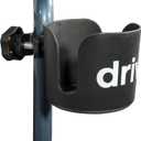 Drive Medical Universal Clamp-On Cup Holder For Walker, Rollator, & Wheelchair, 3 x 3 Inch, Black