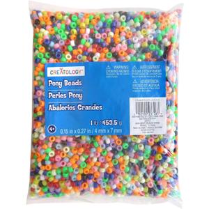 Creatology Pony Beads, 4mm x 7mm, 1 Pound, Multicolor