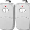Kingdder 2 Pcs Two Button Gate Remote Control Compatible with Linear Multicode 10 Dip Switch Garage Door Remote Opener 3089 3060 3070 3083 300mhz, Control 2 Different Doors Simultaneously (Grey) (Gray)
