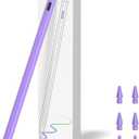Pencil 2nd Generation for iPad 2018-2024 with Magnetic Wireless Charging Compatible with Apple iPad Pro 13(M4)/12.9/11,iPad Air 6(M2)/5/4/3,iPad mini 7(A17 Pro)/6/5,iPad10/9/8/7/6 Purple
