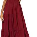 PRETTYGARDEN Women's Summer Maxi Dress 2026 Casual Boho Sleeveless Spaghetti Strap Smocked Tiered Long Beach Sundresses (S)