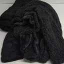 Bedsure Sherpa Fleece Blankets Queen Size for Bed - Thick and Warm, Soft Fuzzy Plush Queen Blanket for Winter, Black, 90x90 Inches (Queen (90" x 90"), 02 - Black)