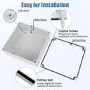 LeMotech Junction Box IP67 Waterproof Dustproof Electrical Box Project Box DIY Enclosure Gray with Transparent Clear Cover, External Size 7.9x7.9x3.7in (200x200x95mm)