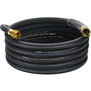 3/4 IN. 25FT. Heavy Duty Hybrid Rubber Garden Hose, High Flow 3/4" I.D. No Memory Durable Heavy Duty Water Hose for Watering, Irrigation, Water Transfer Pump
