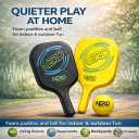 Nero Sport Silent Ninja Pickleball Set for Kids and Beginners, Quiet Foam Paddles and Ball for Indoor and Outdoor Play, Low-Noise Family Paddle Game, 2 Paddles + 1 Ball, Standard