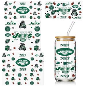 UV DTF Cup Wraps,8 Sheets Rugby Football Gameday Waterproof UV DTF Tumbler Wrap for Glass Water Bottle,Football Team Rub on Transfer Stickers Vinyl Decals for DIY Coffee Cups Fridge Deco