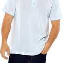 Forever 21 Men's Soft Ribbed Knit Polo Shirt (Blue, Small)