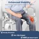 Raised Toilet Seat with Handles - Toilet Seat Riser for Seniors with Adjustable Width & Height,400 lbs Elevated Toilet Seat Riser for Handicap, Disabled and Pregnant, Fit Any Toilet