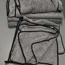 Bath Towels Super Absorbent and Quick Drying Bath Bathroom Use(Style 2 Stripe, 90*180cm, 2  40*80cm, 4 33*33 cm)