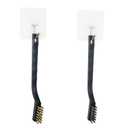 YiwerDer 12PCS Mini Wire Brushes, Stainless Steel & Brass Brush Set, Curved Handle Scratch Brush for Automotive, Cleaning Welding Slag and Rust