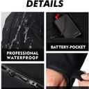 ULUSERN Heated Jacket for Women with 12V Battery Pack Included,Soft Shell Electric Heating Coat with 5 Large Heating Areas (Black, L)