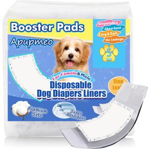Disposable Dog Diaper Liners - 20PCS Dog Booster Pads for Male Female Dogs - Doggie Diaper Insert Pads for Pet Belly Bands Wraps Period Pants Covers(S,20)