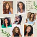 Eerya 8 Packs Boho Goddess Box Braids Crochet Hair for Black Women 16 inch Pre-looped Bohemian Crochet Box Braids With Curly Ends Synthetic Crochet Hair Extensions (16 inch, P4/30)