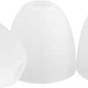 3 Pack Frosted Glass Shade, Bell Shaped Light Fixture Replacement Globe or Cover with 1-5/8-Inch Fitter for Chandelier Wall Sconce Pendant Light, G0030