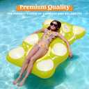 SLOOSH 60" Inflatable Gummy Bear Pool Floats - Fun Floaties Swimming Pool Float Toys Party Decorations, Beach Vacation Essentials Lounge Water Raft Cute Birthday Party Decor